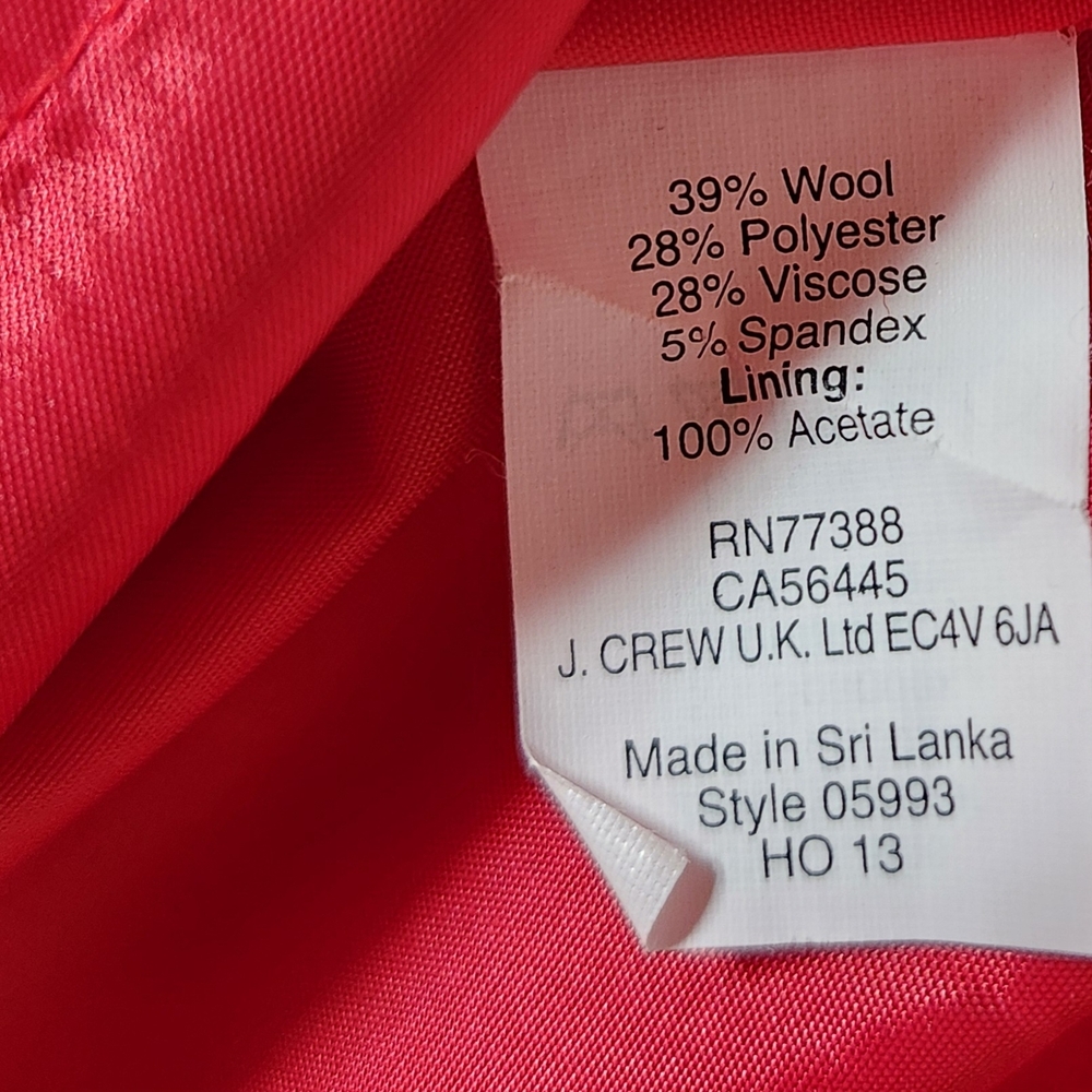 J.Crew Women’s Bold Red Sleeveless Casual A-Line Dress Size 0 Fit & Classic - Picture 6 of 13